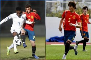 Los laterales de la Selección Sub-19, en el VCF Mestalla