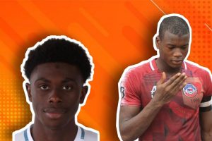 Dos jugadores probando en el VCF Mestalla